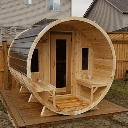 Steemd 7' x 10' Barrel Sauna