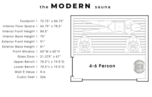 Steemd Modern 4-6 Person Sauna