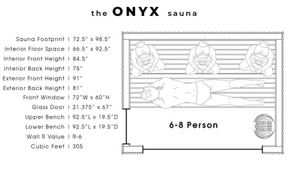Steemd Onyx 6-8 Person Sauna